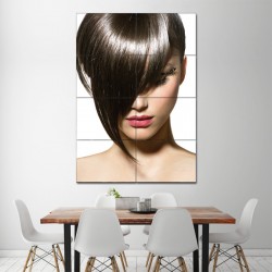 Fashionable Bob Hair Barber Barber Haircuts Block Giant Wall Art Poster (P-1375)